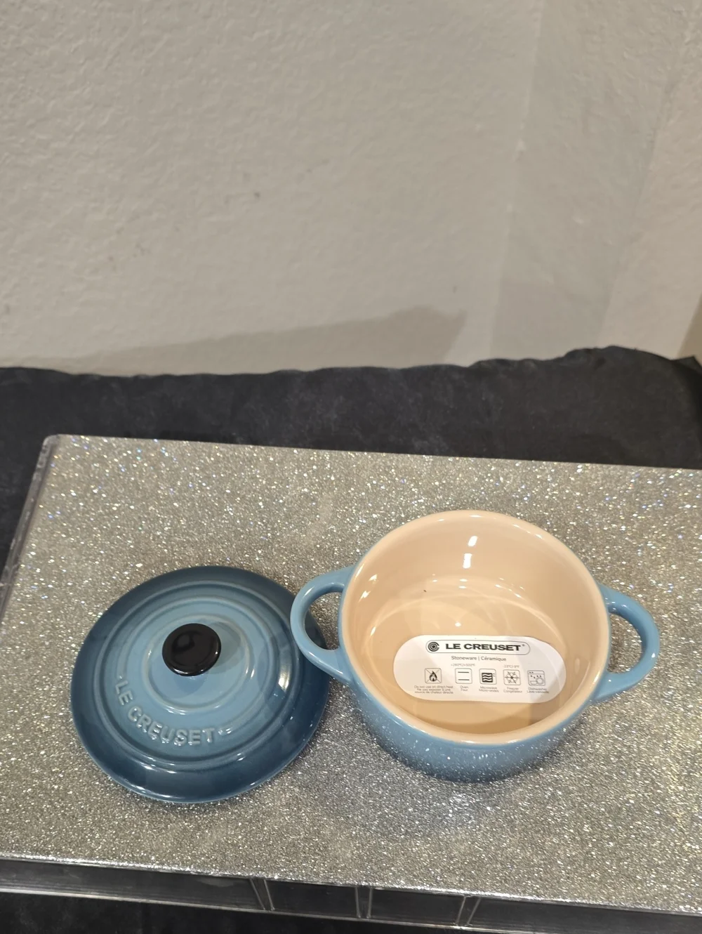 Le Creuset Stoneware Petite Round Mini Cocotte- Marine